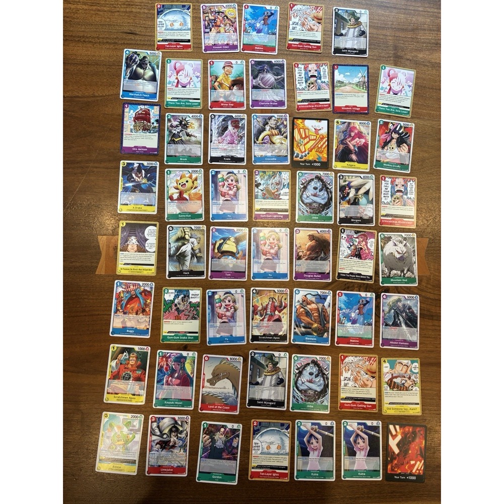 One Piece English TCG Card Lot Mixed Sets 54 Cards